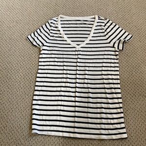 White and black stripped top